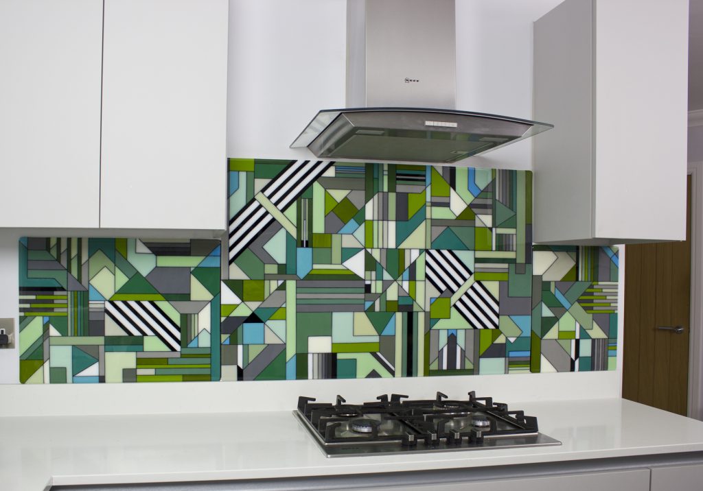 Bespoke Glass Kitchen Splashback by Galiani Glass Art in Poole, Dorset