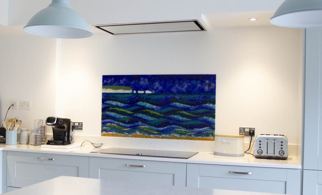 Bespoke Glass Kitchen Splashback by Galiani Glass Art in Poole, Dorset