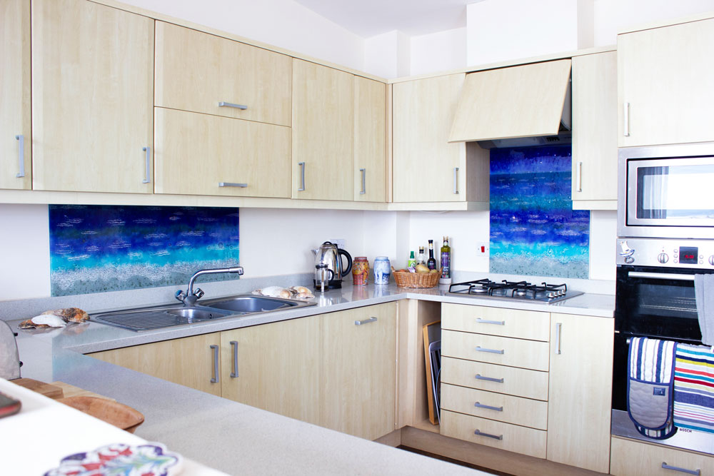 Bespoke Glass Kitchen Splashback by Galiani Glass Art in Poole, Dorset